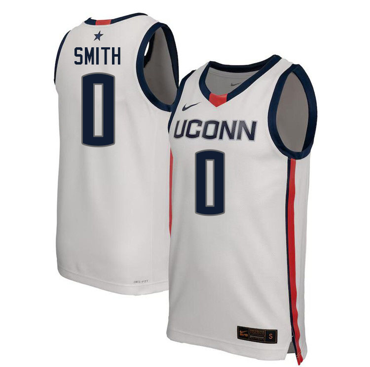 Uconn Huskies #0 Malachi Smith College Basketball Jersey Stitched-Alternater White